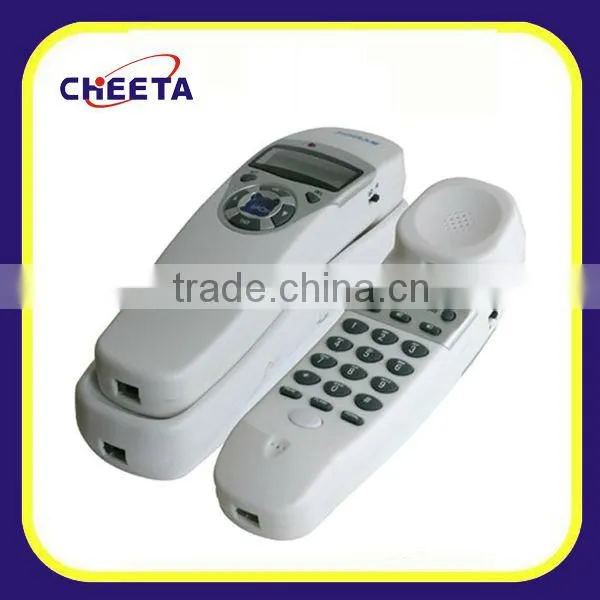 wall mounted grey slim landline bathroom corded telephone