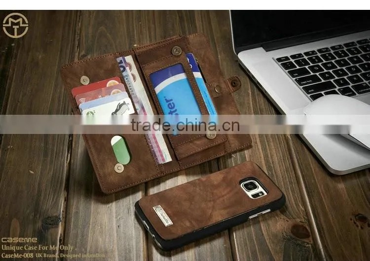 phone case displaying time on the case For Samsung s7 case leather with back card slot