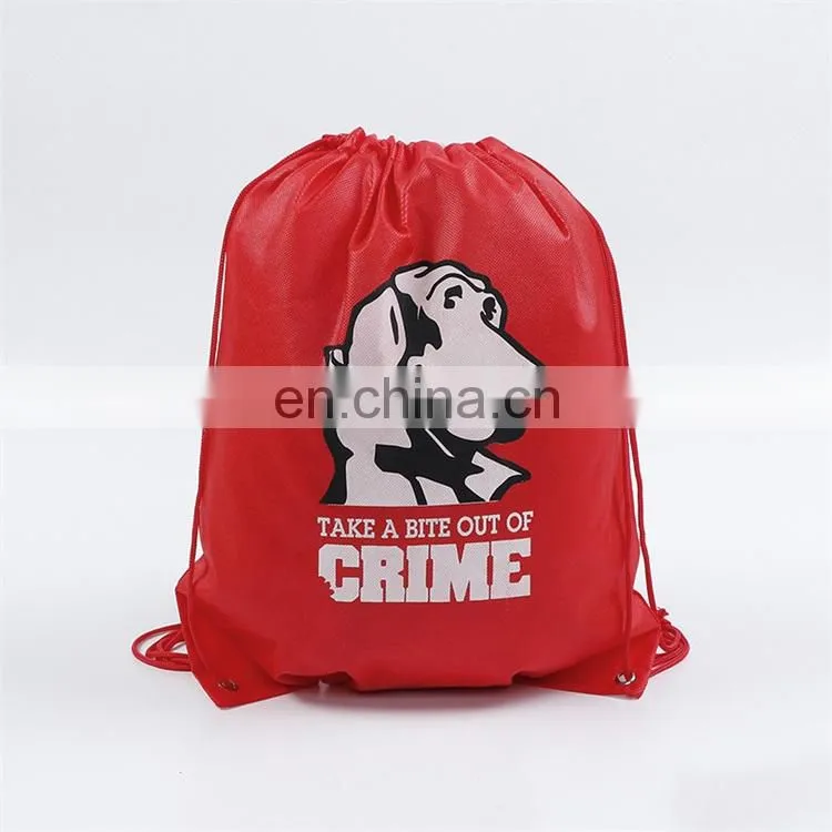 Custom Reusable Non Woven Drawstring Carry Bags Foldable