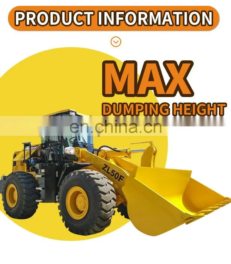 Cheap Construction Heavy Duty 5.0ton Front wheel loader ZL50 compact front loader