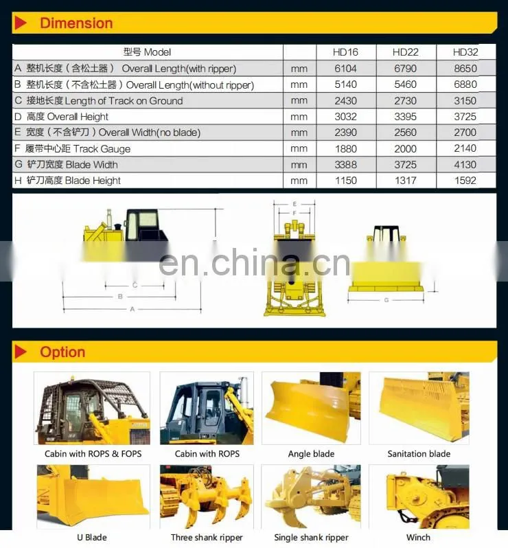 HAITUI 37000kg 560mm width track bulldozer HD32