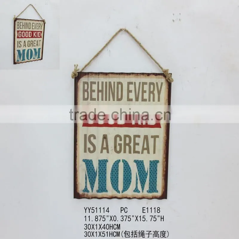 Factory vintage wave shape custom metal sign, metal wave tin plaque, factory advising plaque