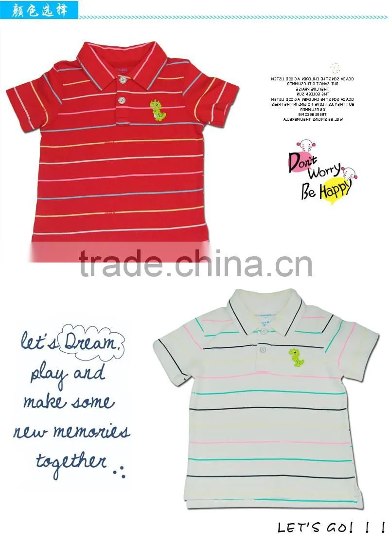 2016 cool style polo shirt fabric embroidery machinery with bulk wholesale kids clothing