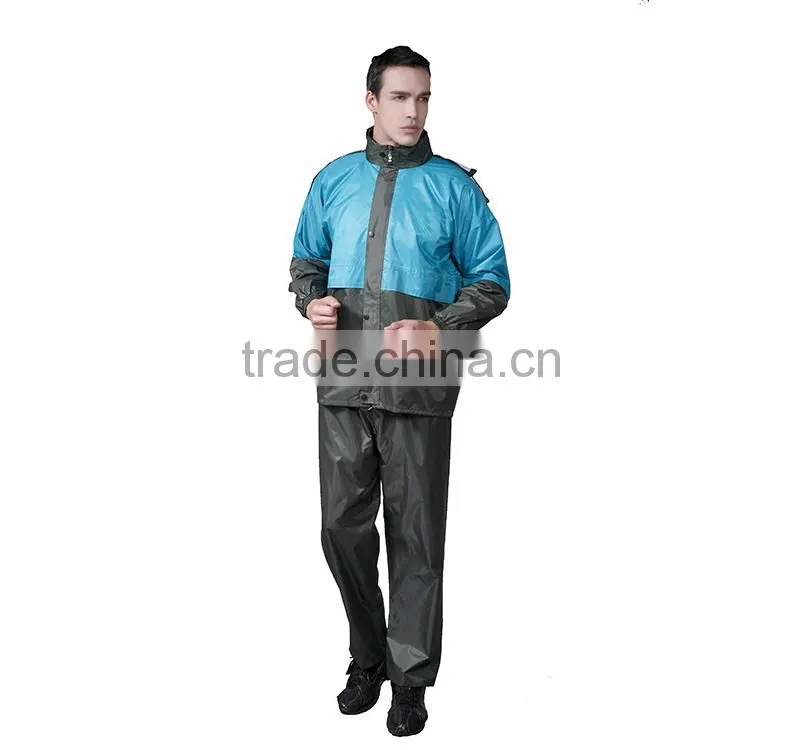 2014 wholesale adult raincoat rainproof jacket and pants