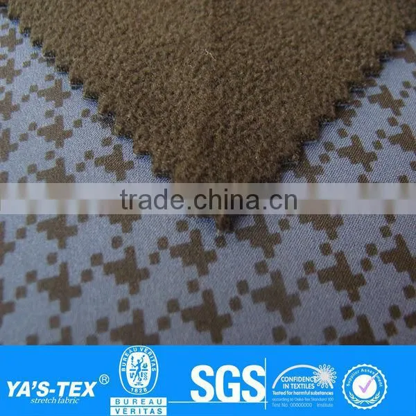 water proof printed softshell polyester fabric