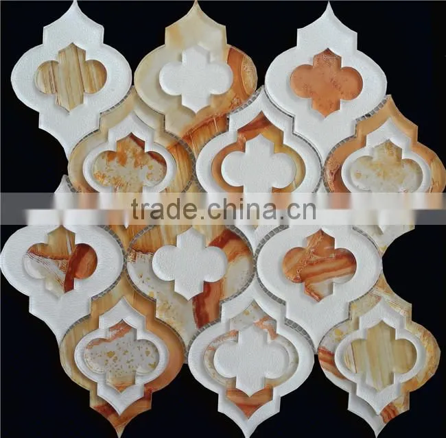 Natural mix color mosaic stone tile