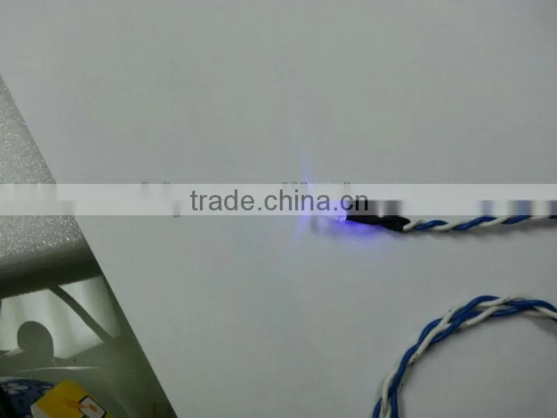 2.54 pitch 2 Pin ConnectorUL1007 22AWG twinsed wire with 5mm LED light Wire Harness