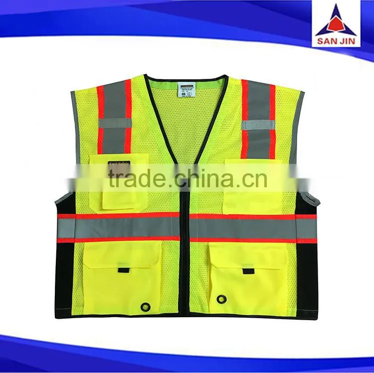 cheap polyester protective flashing safety vest