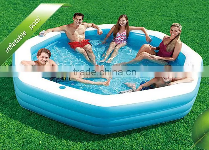 Bule large PVC inflatable pools for kids