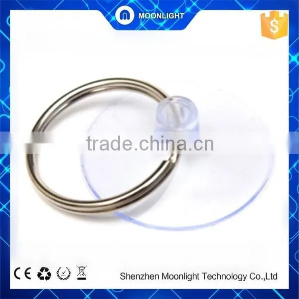 Clear Silicion Suction Cup with Metal Ring Handle