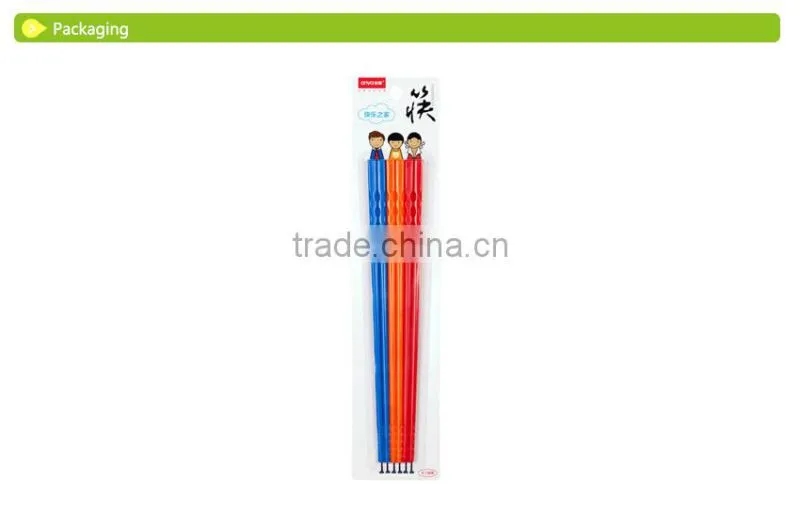 D699 many color chinese style plastic chopsticks(3 pairs)