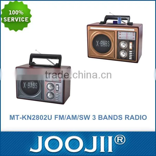 Wholesale alibaba AM FM SW multiband portable radio receiver with USB SD card slot/wooden radios for sale