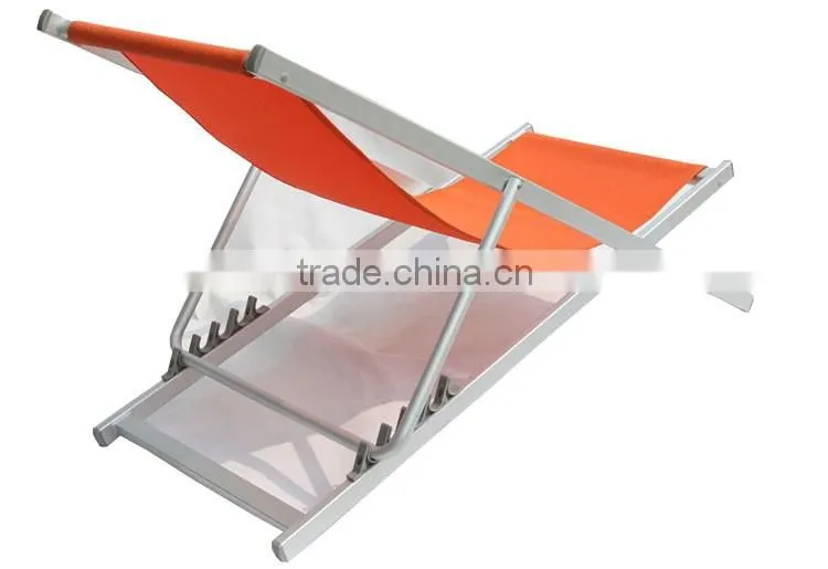 Portable Mesh Leisure Floor Aluminum Folding Webbed Lawn Chair Waterproof Chaise Lounge