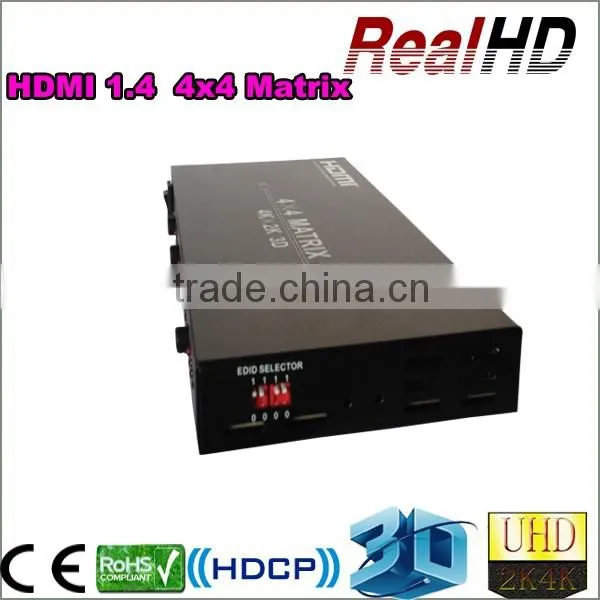 2016 Hottest 1.4v 4X4 HDMI Routing Matrix In Economical version