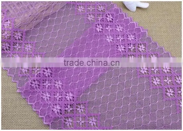 Nylon Spandex Wide Purple 10.03" Super Strech Soft Warp Knitted ladies new model dress & ladies fashion lace dresses