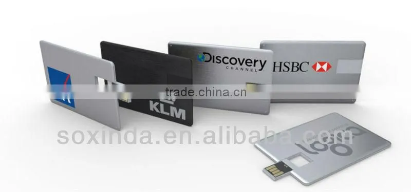 Super thin credit card shape usb flash drives with own logo