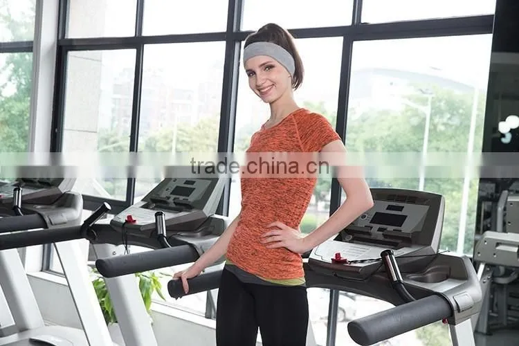 women yoga running fitness workout black print custom t-shirt