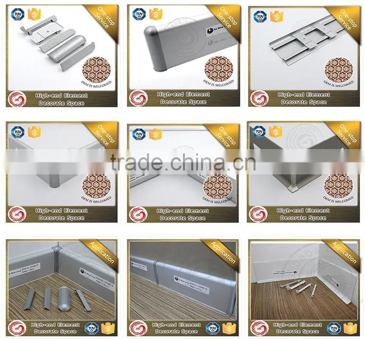 Commercial Metal Skirting Square - Aluminium Materials