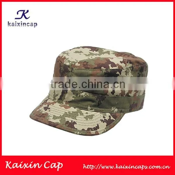 High Quality Military Hat Patterns With Camo Flat Brim Cap