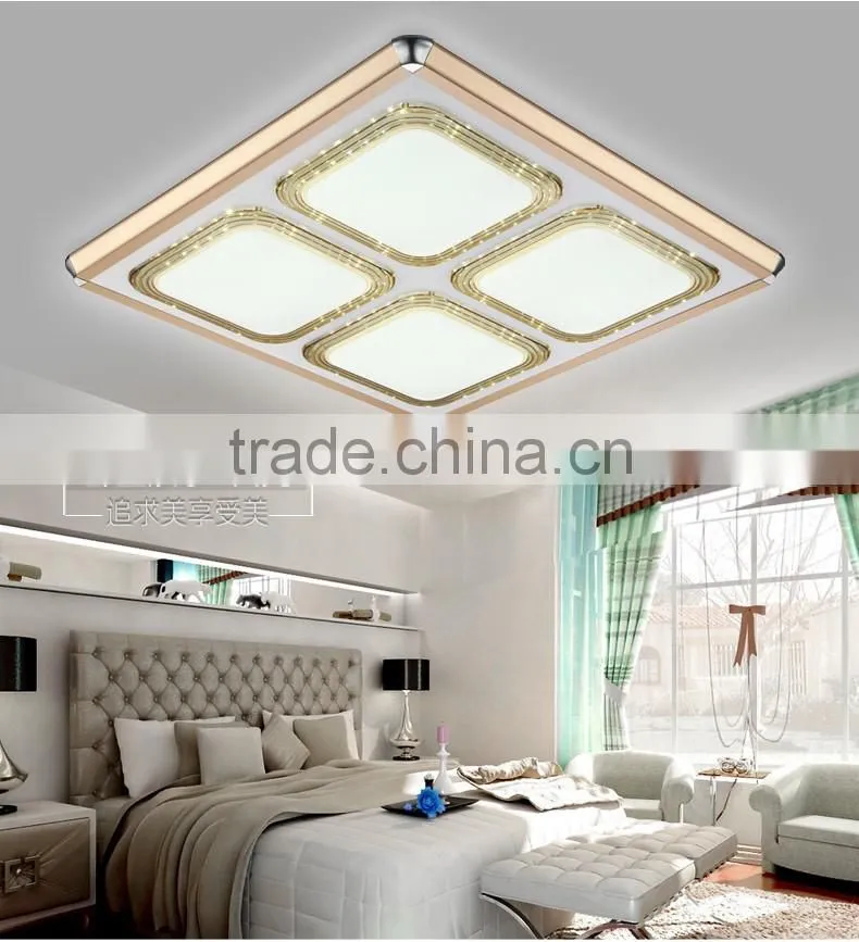 Square aluminum acrylic ceiling mount led lighting, house living ceiling light