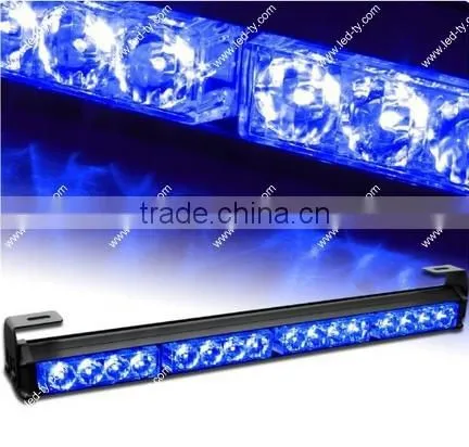 Blue 16 LED Car Emergency Traffic Advisor Hazard Flash Strobe Warning Light Bar