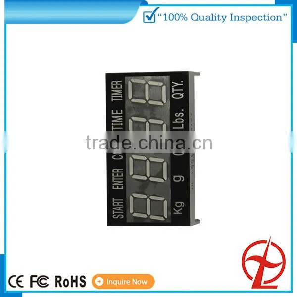 0.3 inch green color red color 3 digit 7 segment display