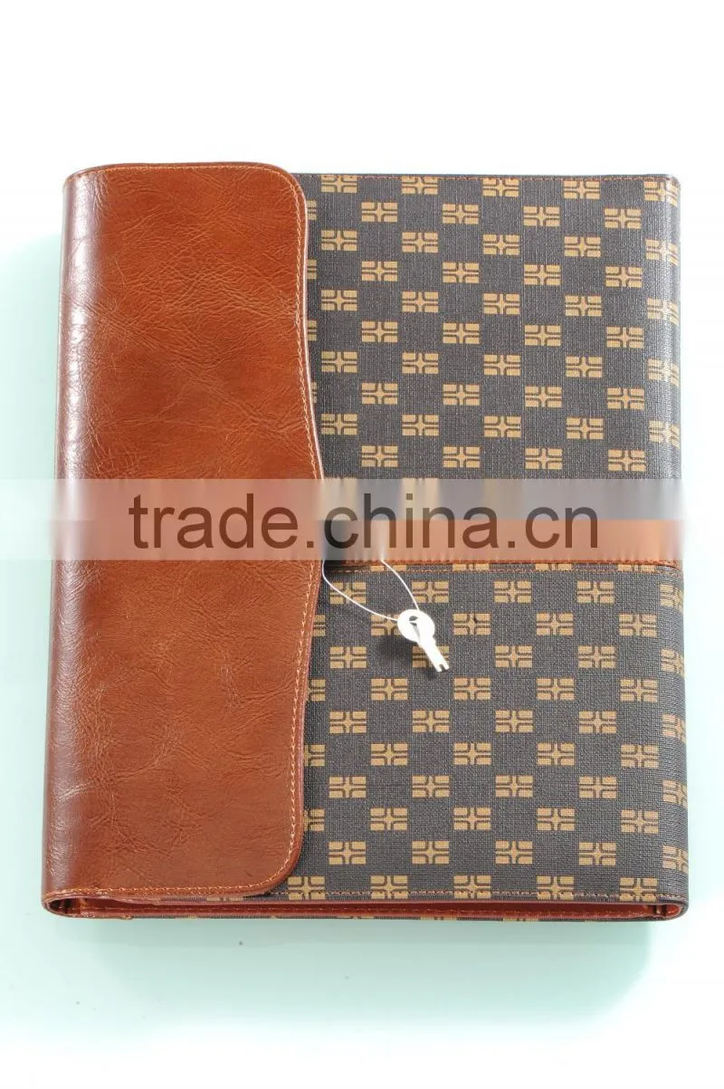 Durable pu leather A4 size file folder