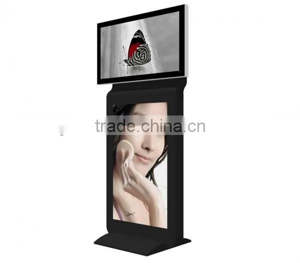 55 inch double touch screen lcd advertisement display wifi ad player smart interactive all in one pc kiosk