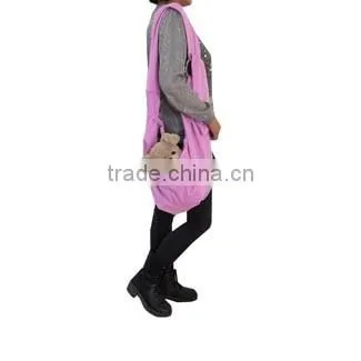 Pink mauve single-shoulder pet messenger bag
