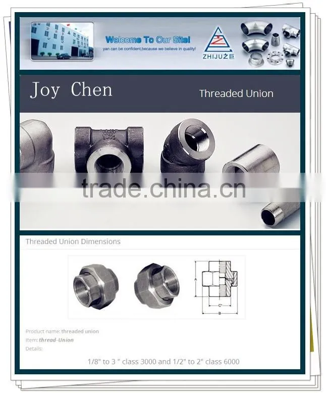 1/4 " NPT Male /FemaleThread Union Pipe Fittings Stainless Steel Union