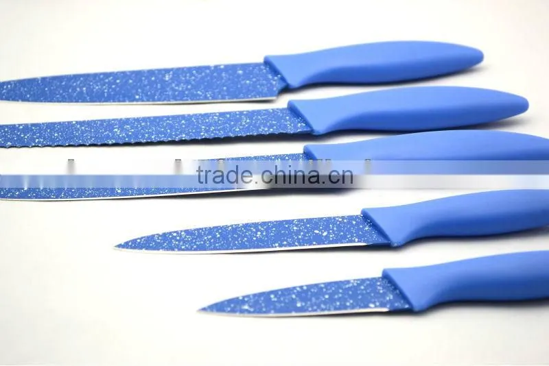 5pcs White spot Non-stick knife