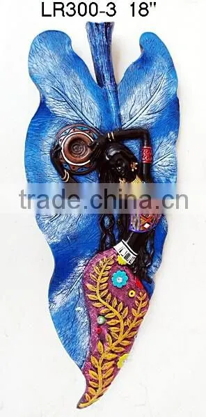 Wholesale Polyresin Leaf Shape Wall Hanging