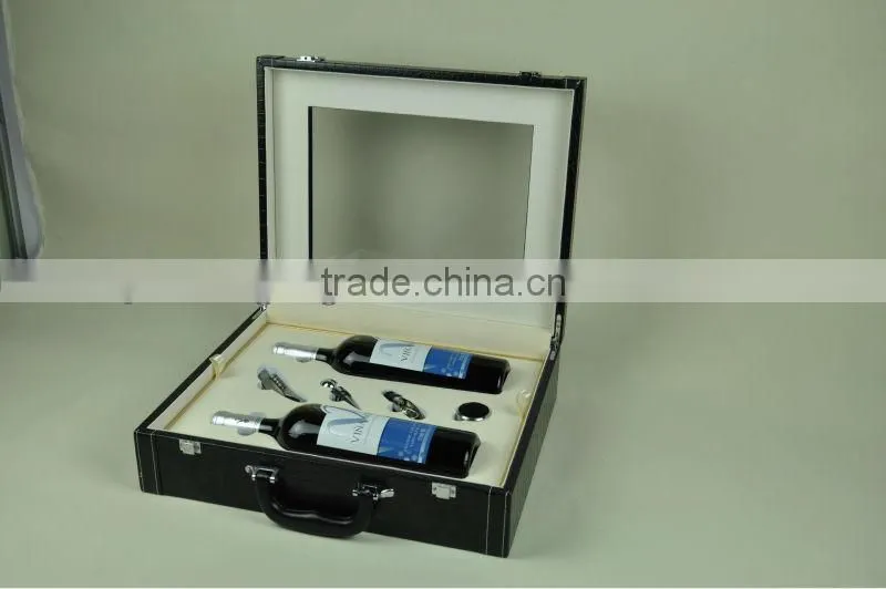Newest leather wine accessories box design