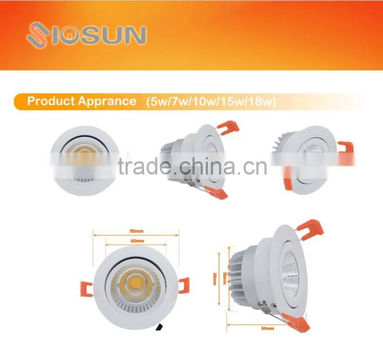 China factory supply Hot Sale 5w cob downlight llevado