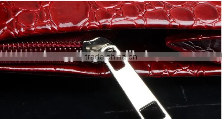 Newest Alligator Pattern red exquisite pu women bag