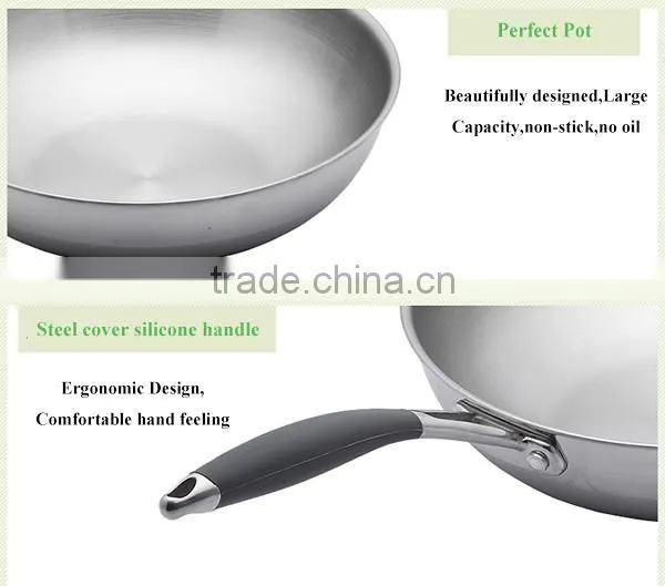 Charms kitchen stainless steel triply mini wok
