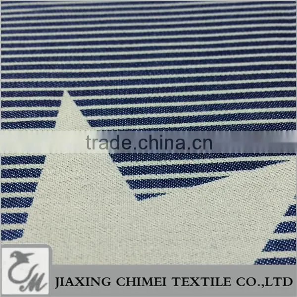jiaxing strip star printed patternof tencel denim for denim shirt men