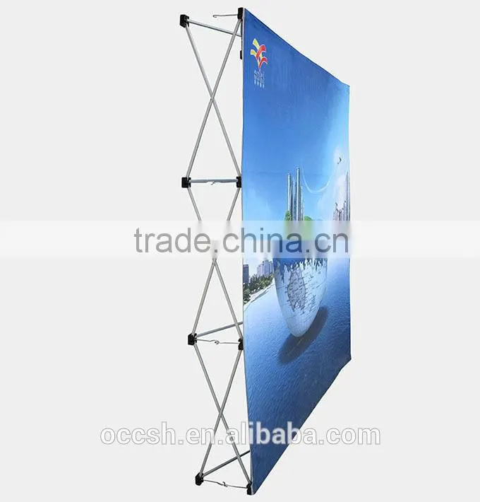 Pop Up Display Stand Exhibition Wall Banner Trade Show Backdrop Stand Tension Fabric Pop UP Dispaly