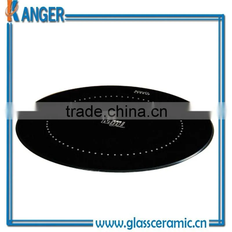 radiant cooker high temperature round black silkscreen print Ceramic Glass