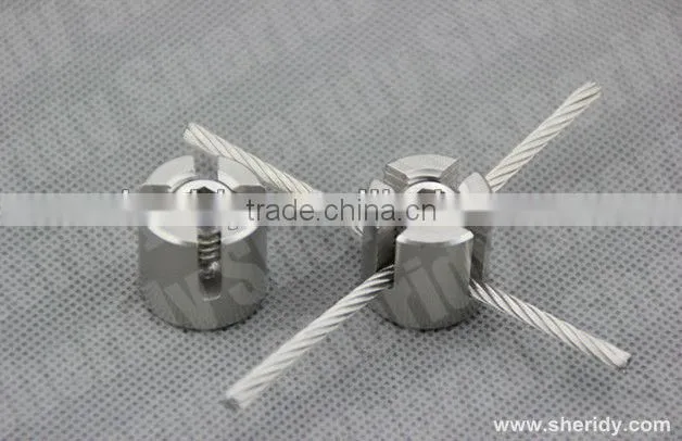 Green trellis cable rope clamps
