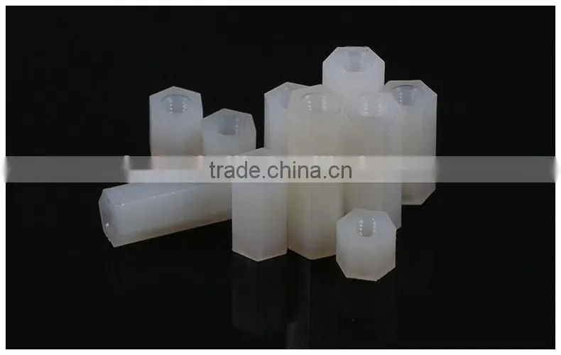 Nylon hexagonal, straight through the column, the column isolation, support, and two-way stud, plastic separation column, the M2