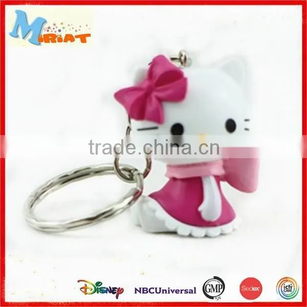 Plastic Mini Animal Toy Custom 3D shaped keychian