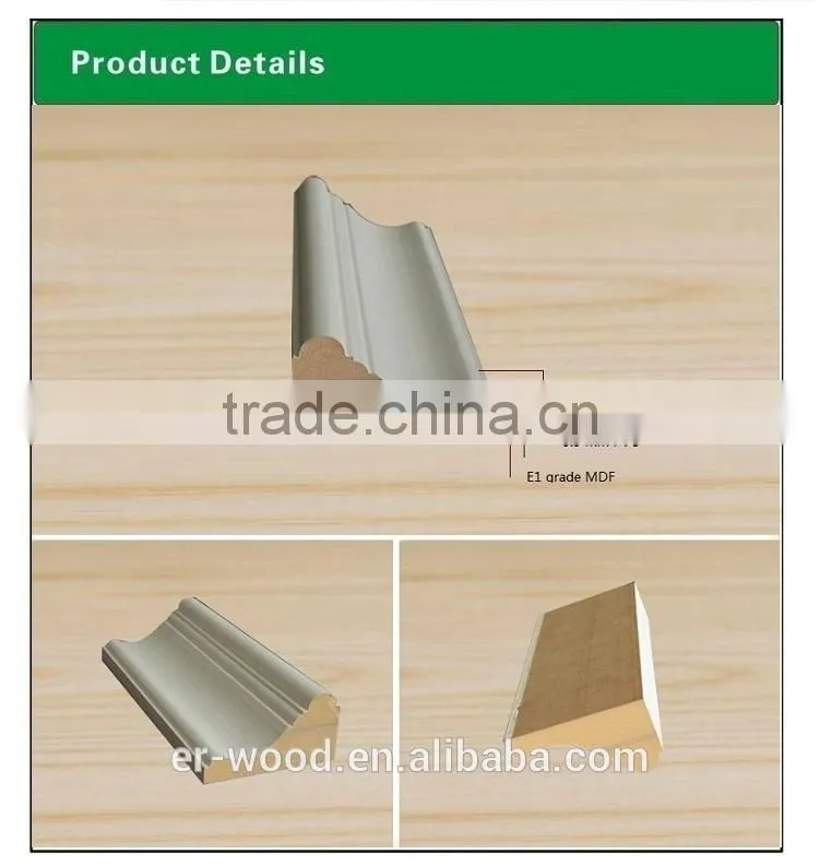 crown mouldings wrapped with wood veneer