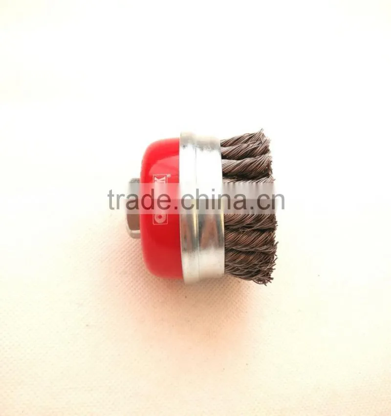 knotted cup brushes with bridle, diameter 75mm or 3"