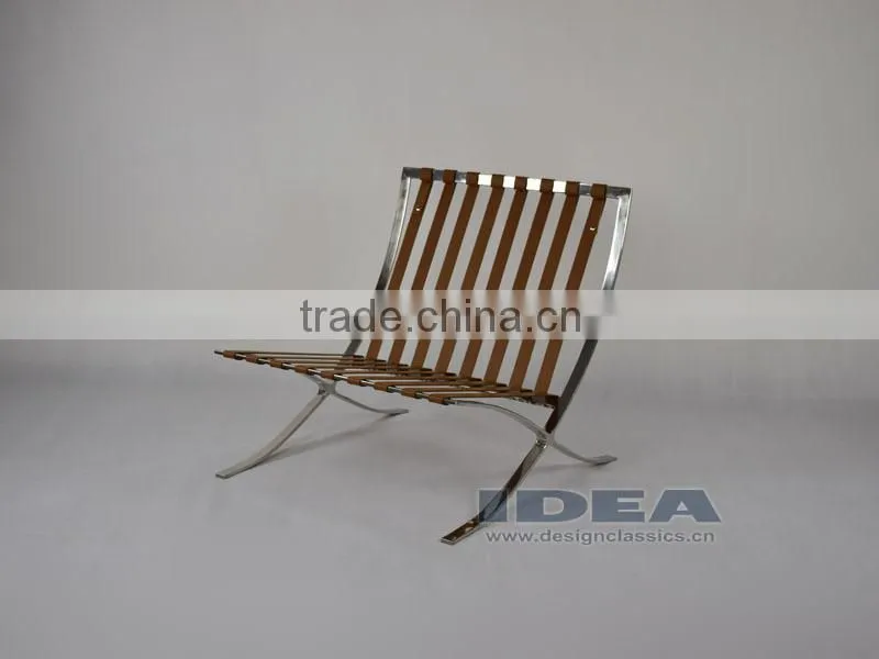 DC2001 Replica Mies Van Der Rohe Barcelona Chair - Light Brown