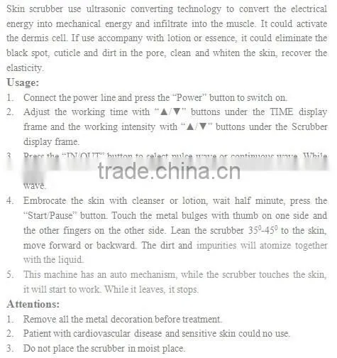 hot portable ultrasonic skin scrubber