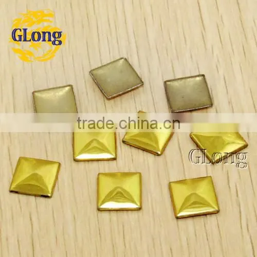 12mm Hot Fix Pyramid Silver Aluminum DIY accessories for clothing bag shoe #GT101-12Z(Mix-s)