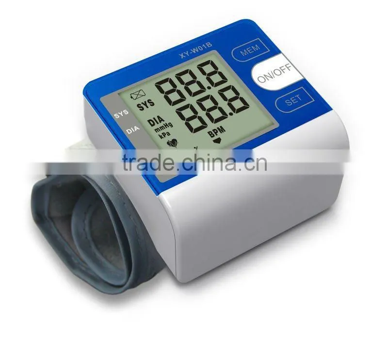 Blood pressure monitor wrist type with big LCD display XY-W01B