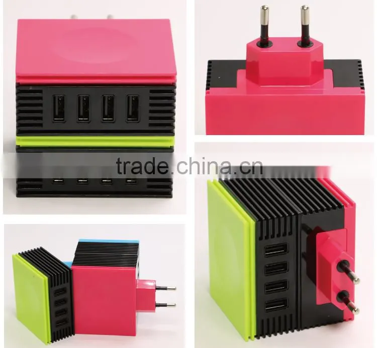 Universal 4 Port USB Wall Charger, USB Wall Charger