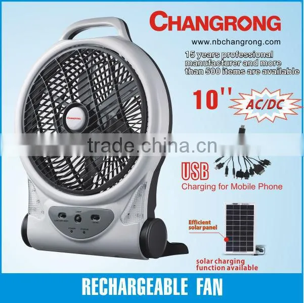 rechargeable fan with light
